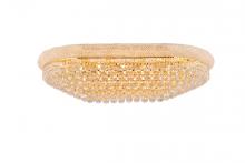 Elegant V1800F40SG/RC - Primo 24 Light Gold Flush Mount Clear Royal Cut Crystal