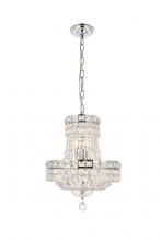 Elegant V2528D14C/RC - Tranquil 6 Light Chrome Pendant Clear Royal Cut Crystal