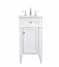 Elegant VF12518WH - 18 In. Single Bathroom Vanity Set in White