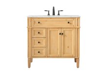 Elegant VF12536NW - 36 Inch Single Bathroom Vanity in Natural Wood