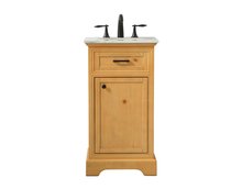 Elegant VF15019NW - 19 Inch Single Bathroom Vanity in Natural Wood