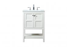 Elegant VF16424WH - 24 Inch Single Bathroom Vanity in White