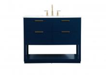 Elegant VF19242BL - 42 Inch Single Bathroom Vanity in Blue