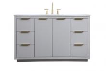 Elegant VF19454GR - 54 Inch Single Bathroom Vanity in Grey