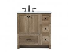 Elegant VF2832NT - 32 Inch Single Bathroom Vanity in Natural Oak