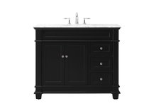 Elegant VF50042BK - 42 Inch Single Bathroom Vanity Set in Black