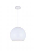 Elegant LD2405WH - Kasey 1 Light White Pendant