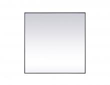 Elegant MR44848BK - Metal Frame Square Mirror 48 inch in Black