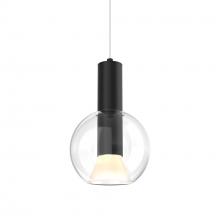 Dals IRPD-CC-BK - 9in Blown glass pendant, zero gravity canopy, 5CCT