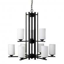 Russell Lighting 129-609/BLK - Iris Chandeliers Black