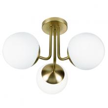 Russell Lighting 388-015/SG/OP - Eclipse Semi Flush Mount Soft Gold