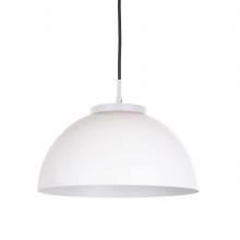 Russell Lighting PD8811/WHWH - Hana - LED White Pendant with White Metal Shade