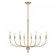 ELK Home 81507/8 - Newland 34'' Wide 8-Light Chandelier - Satin Brass