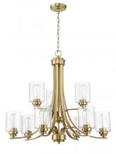 Craftmade 50529-SB - Bolden 9 Light Chandelier in Satin Brass