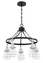 Craftmade 50625-FBBNK - Thatcher 5 Light Chandelier in Flat Black/Brushed Polished Nickel