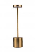 Craftmade 86293BRS-TR - Curtis 1 Light LED Rechargeable Lamp in Brass