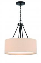 Craftmade 56593-FB - Duke 3 Light 18" Pendant in Flat Black