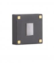 Craftmade PB5015-FBSB - Surface Mount LED Lighted Push Button in Flat Black w/ Satin Brass Accents