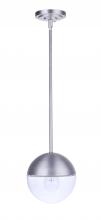 Craftmade ZA3411-SA - Evie 1 Light Outdoor Pendant in Satin Aluminum