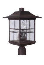 Craftmade Z7825-ABZ - Dorset 3 Light Outdoor Post Mount in Aged Bronze Brushed