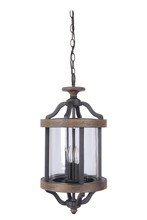 Craftmade Z7921-TBWB - Ashwood 2 Light Outdoor Pendant in Textured Black/Whiskey Barrel