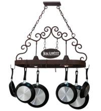 Meyda White 115648 - 34"L Bon Appetit 2 LT Pot Rack